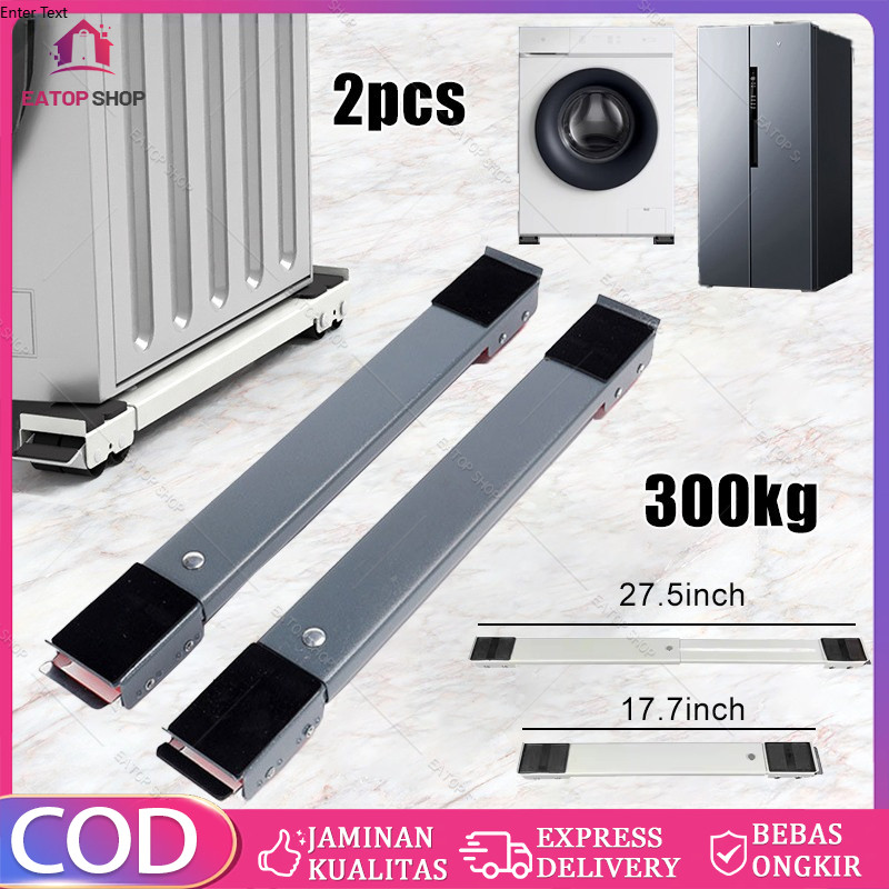 2PCS Roda Lemari Portable Roda Kulkas / Tatakan Kulkas /Tatakan Mesin Cuci / Kaki Kulkas 2 Pintu