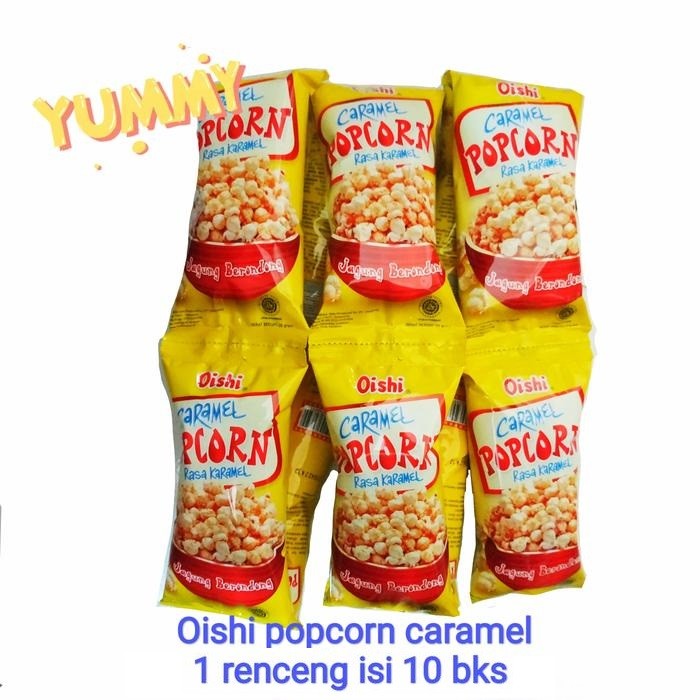 

oishi popcorn caramel | renceng isi 10 bks