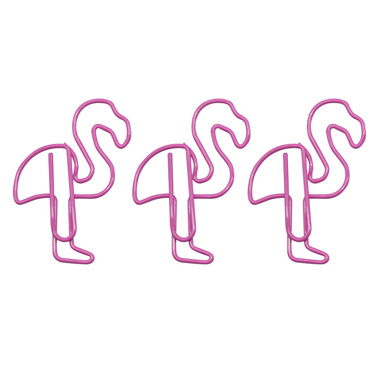

Flamingo Paper Clip Office Supplies Metal Long Tail Clip Folder Pin Paper Clip Ticket Clip Student DIY Clamps Metal bookmarks
