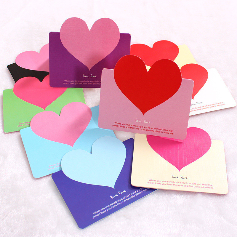 

40Pcs Romantic LOVE Heart Postcard Greeting Card Gift Card Wedding Invitations Card Thank You Message Cards