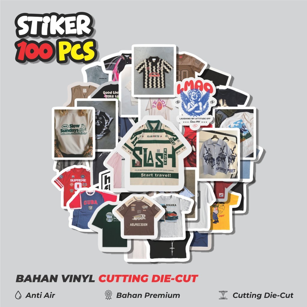 

Terbaru! 50 pcs Stiker T-Shirt V10 Dekorasi Lucu Kreatif untuk Notebook, Skateboard, HP