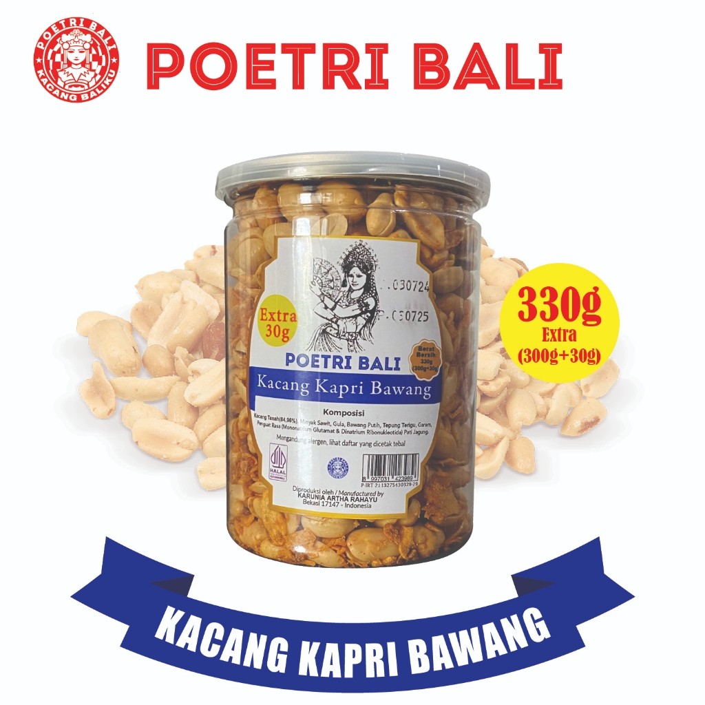 

Poetri Bali Kacang Kapri Bawang 300g+20g Toples