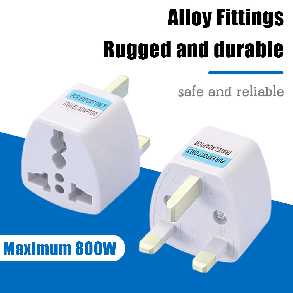 Travel Adaptor UK Colokan Listrik Kaki 3 Pin Arab Saudi Malaysia Singapura Hongkong AC220V 10A 800W 