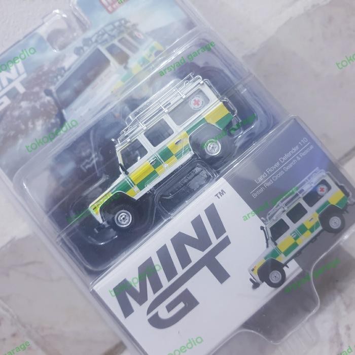 EX99... Diecast Mini gt Land rover defender 110 red cross no 159 blister