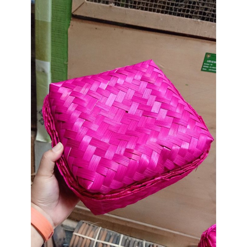 BESEK WARNA MAGENTA 18X18 BESEK HIAS BESEK WARNA BESEK BAMBU BESEK HANTARAN