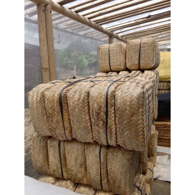 Grosir 100 Pasang 25X25 Besek Walet Besek Jumbo Bakul Bambu