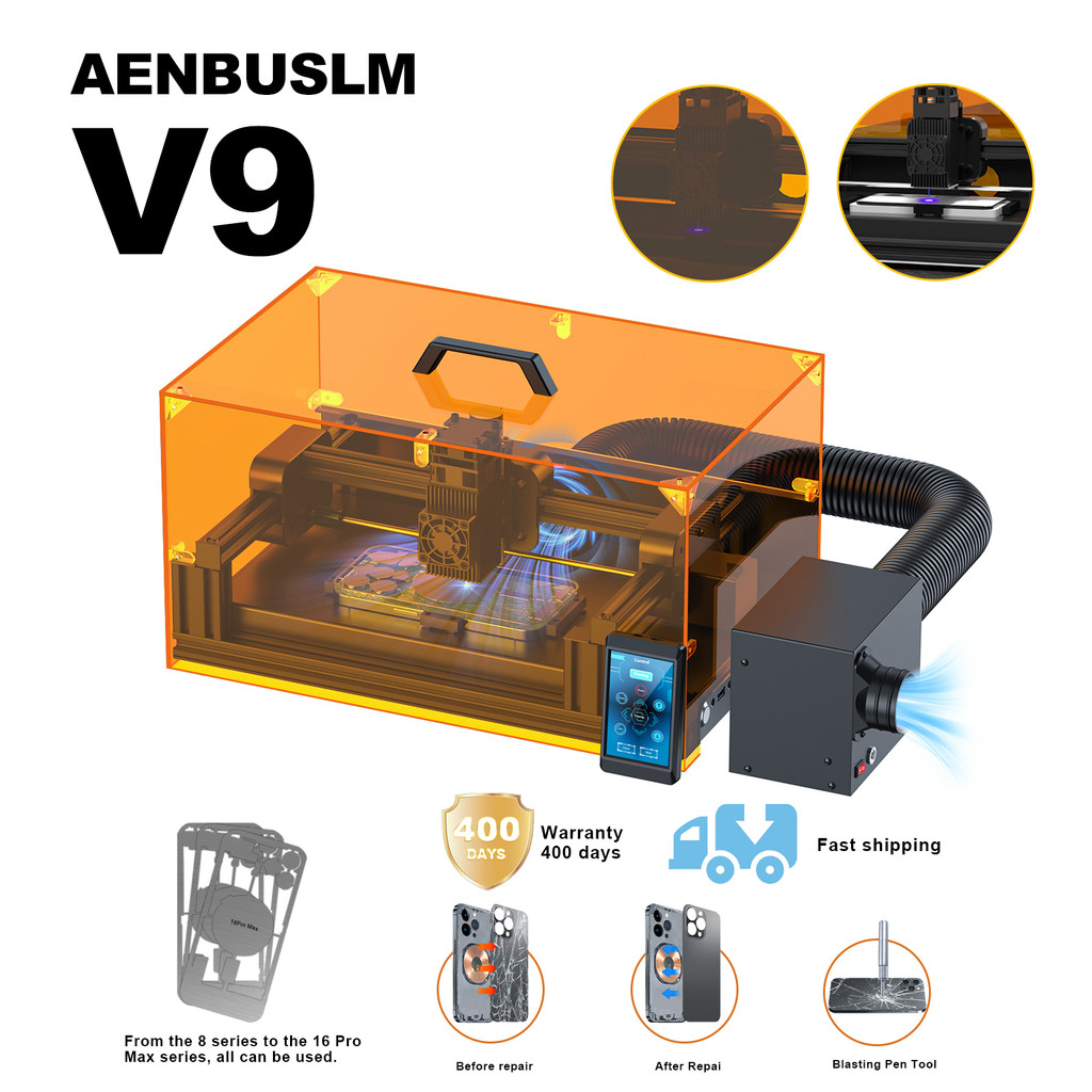 

Back Glass Laser for iPhone 8-16 Series, Glue Removal Laser Engraving Seperator, w/Air Purifier&Cell Phone Repair Tool