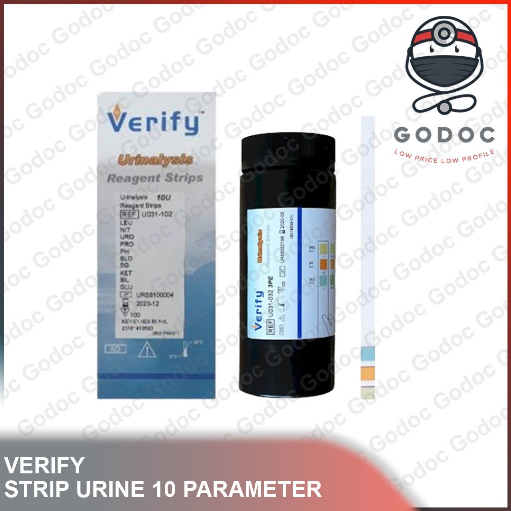 Verify 10 parameter 3 parameter / Verify / Urineanalysis / Strip Cek Urin / Verify 3 P / Verify 3 Pa