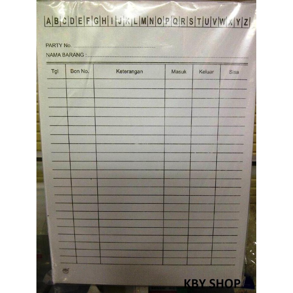 

KARTU STOK (PERSEDIAAN BARANG)