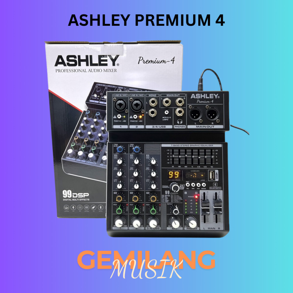 MIXER AUDIO ASHLEY PREMIUM 4 PREMIUM4 PREM 4 99 DSP BLUETOOTH USB RECORDING ORIGINAL new