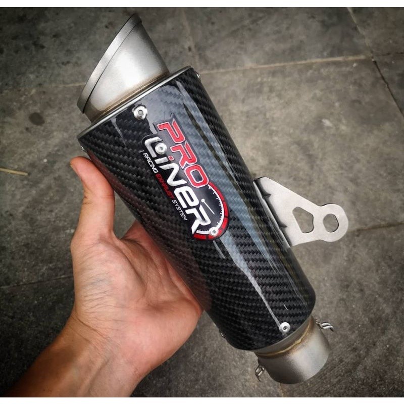 knalpot Silincer Pro Liner Carbon PNP untuk Gsx/Ninja250fi/CBR250/R25/R15/Ninja mono/CB150R dLL