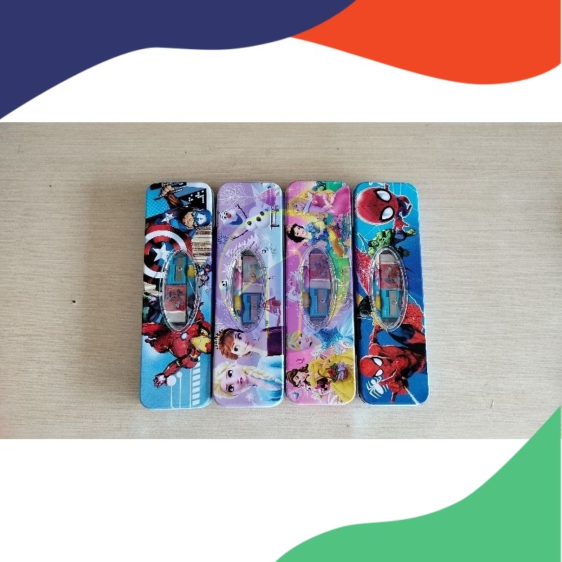 

(PCS) Kotak Pensil Kaleng Logam Set K&T-6639 (MIN. ORDER 6 PCS)