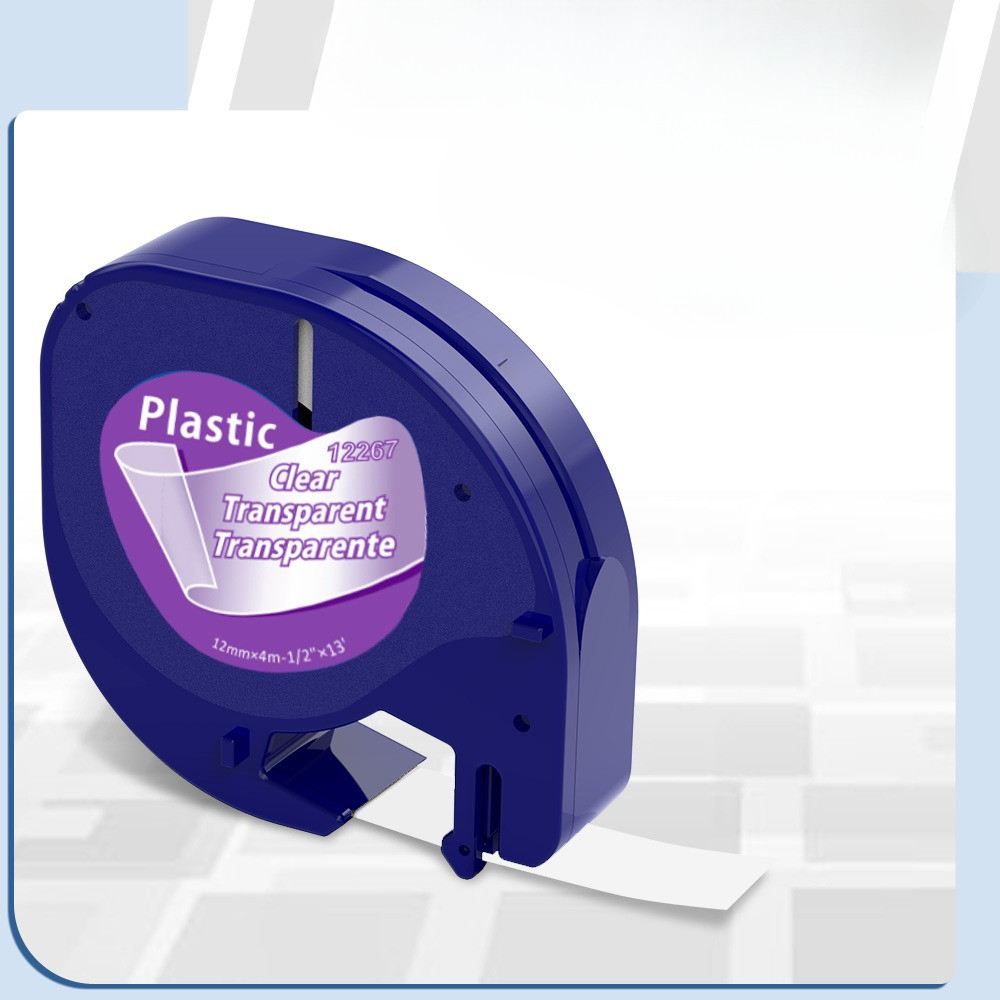 

Compatible for Dymo Letratag Refills 16952 12267 16951 S0721530 Clear Plastic Label Tape 12mmx4m for Dymo LetraTag Plus LT-100H