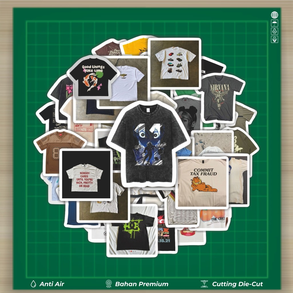 

HOT 50 PCS STIKER Stiker T-Shirt V9 Stiker Fashion Cars Decal Dingin Kartu Album Custom Vinyl Anti Air- Sticker Aesthetic Buku Journal Koper Casing HP Tablet Laptop Helm Motor Botol Minum