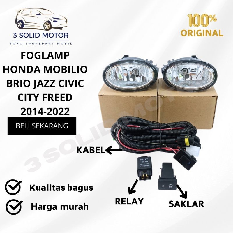 FOGLAMP HONDA MOBILIO BRIO JAZZ CIVIC CITY FREED 2014-2022 ORIGINAL