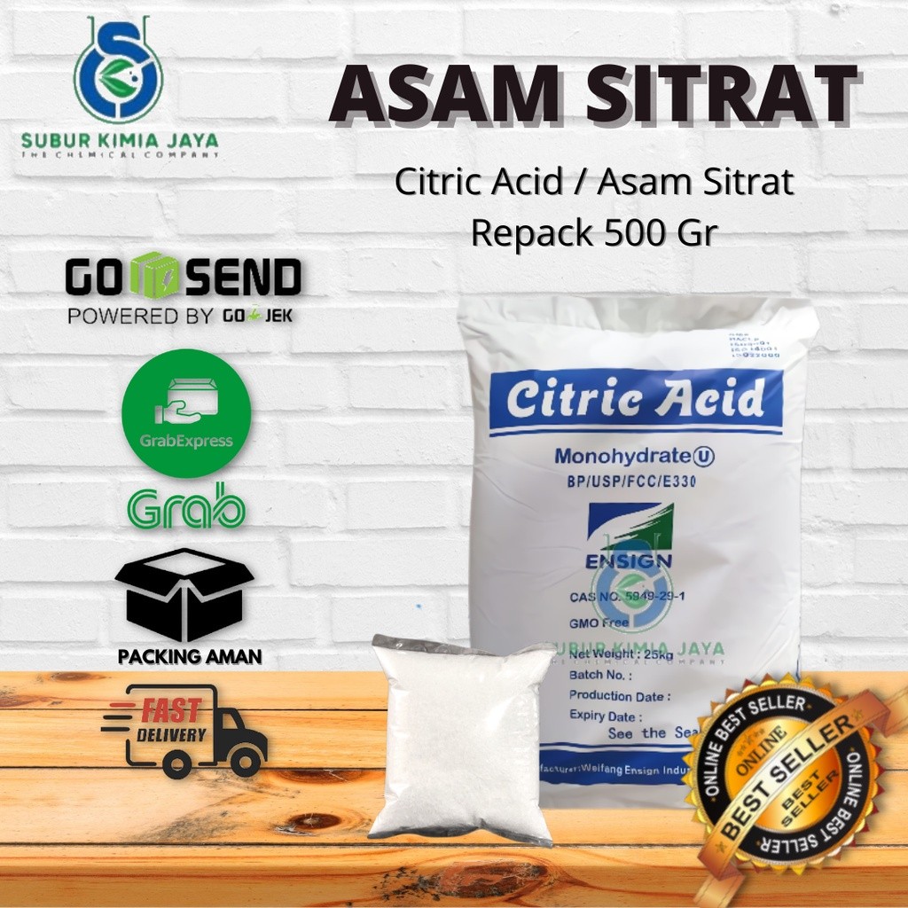 

Citric Acid / Citrun acid / Asam Sitrun / Asam sitrat 500 gr