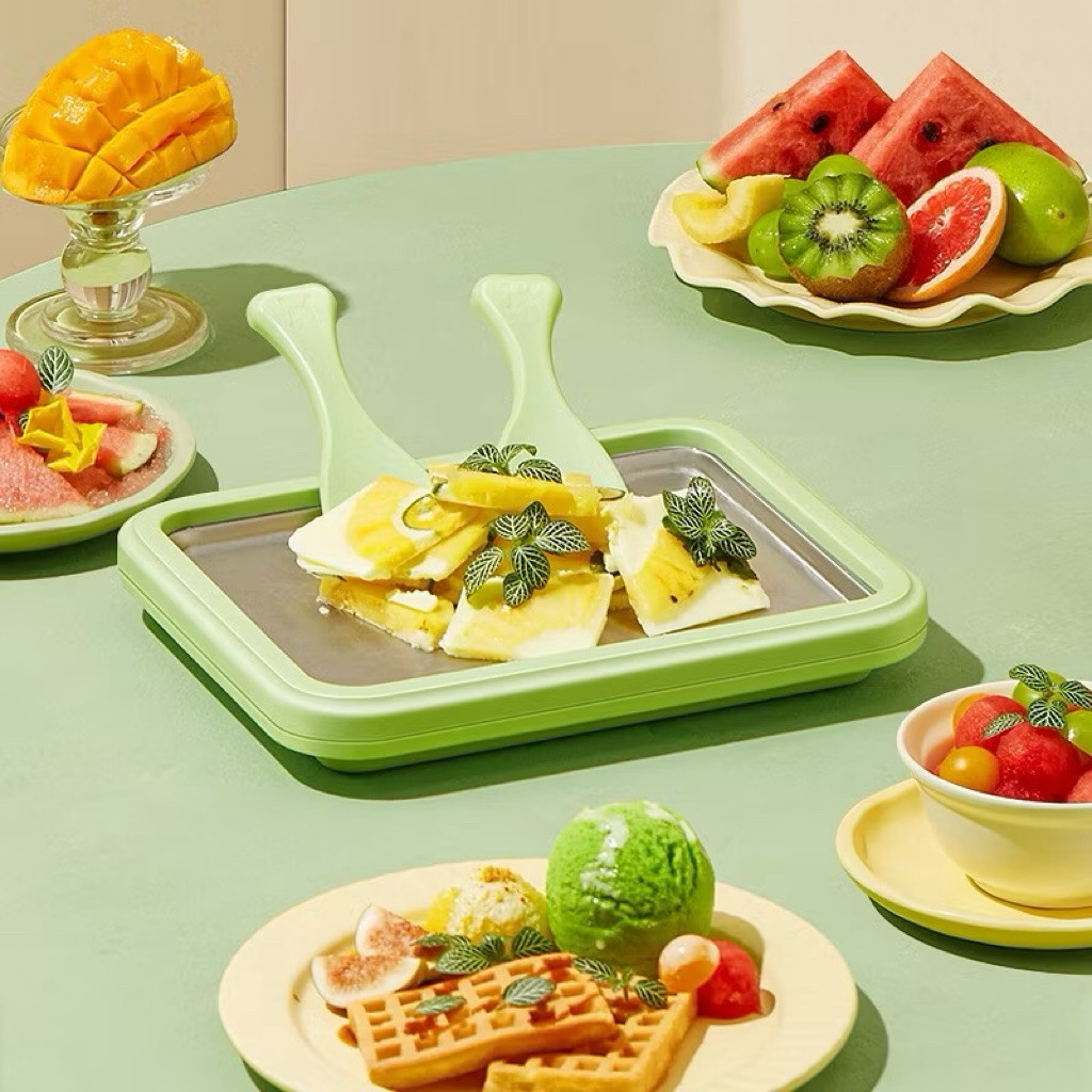 Ice Cream Roll Maker Alat Pembuat Ice Cream Roll Rumahan Yogurt Fried Ice Pan