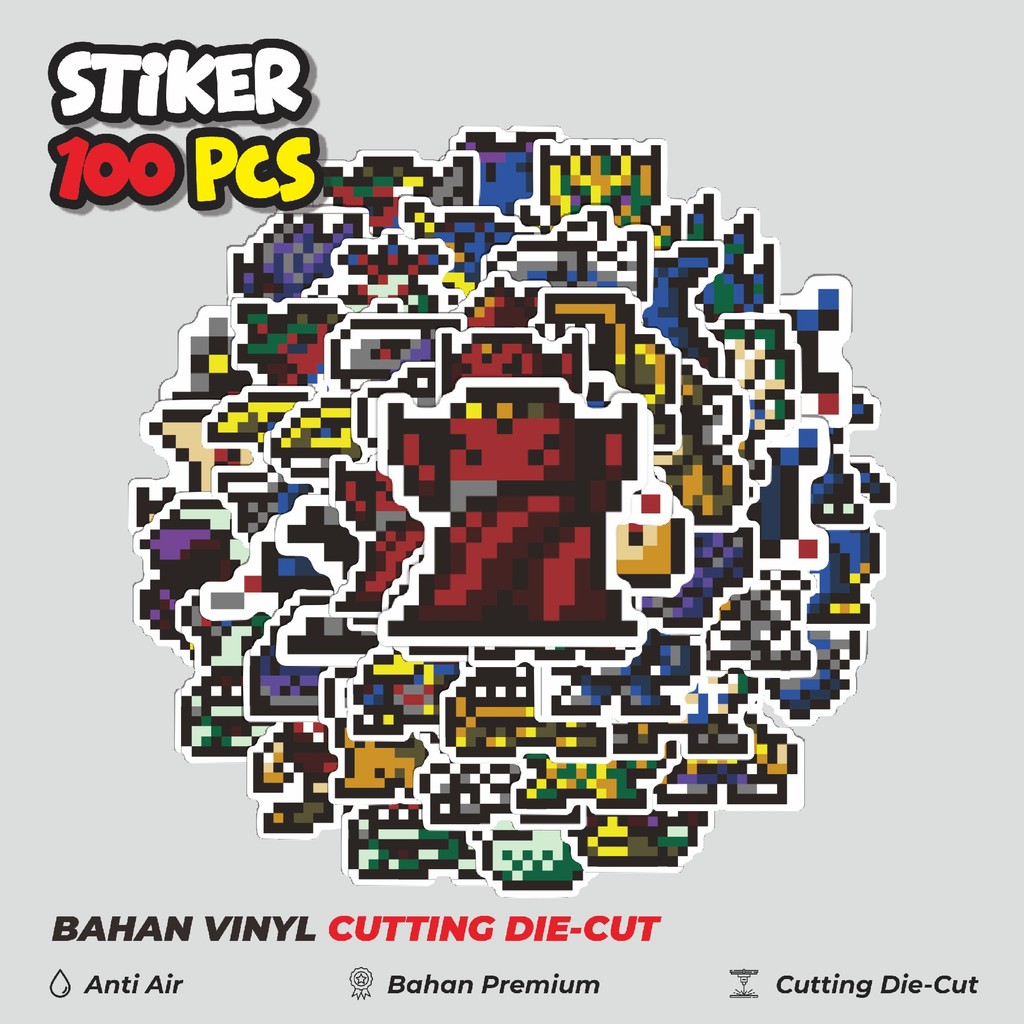 

Terbaru! 50 pcs Stiker Pixel Digimon V11 Dekorasi Lucu Kreatif untuk Notebook, Skateboard, HP