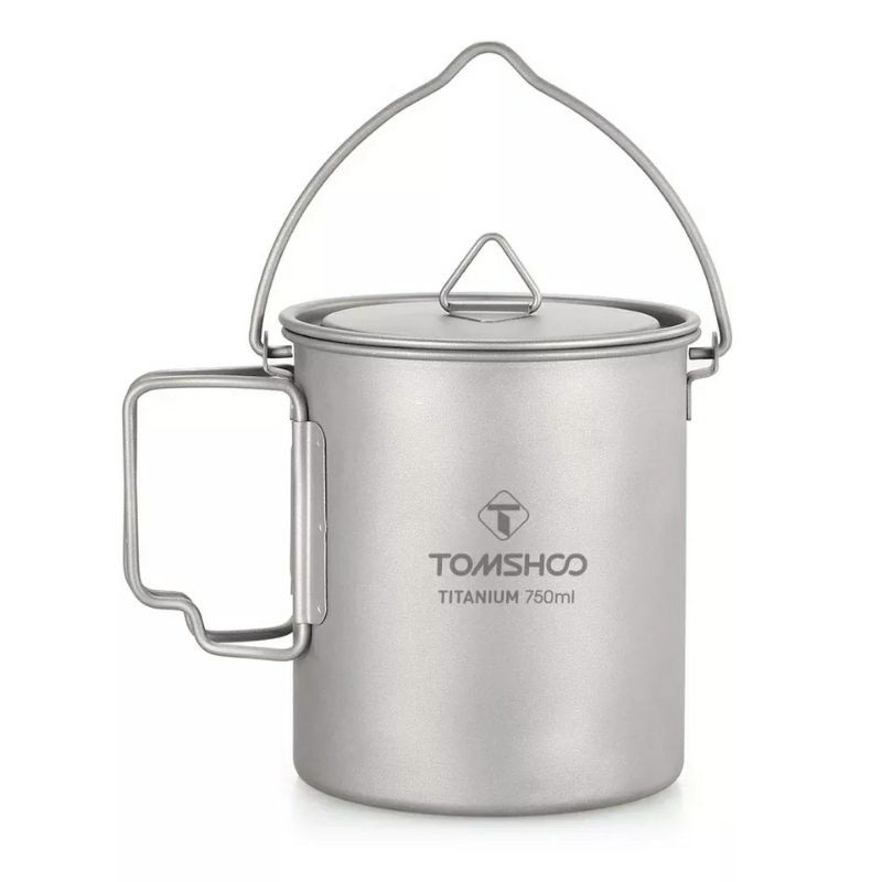 Tomshoo Titanium Mug Cup Pot Ultralight 750ml TERLARIS
