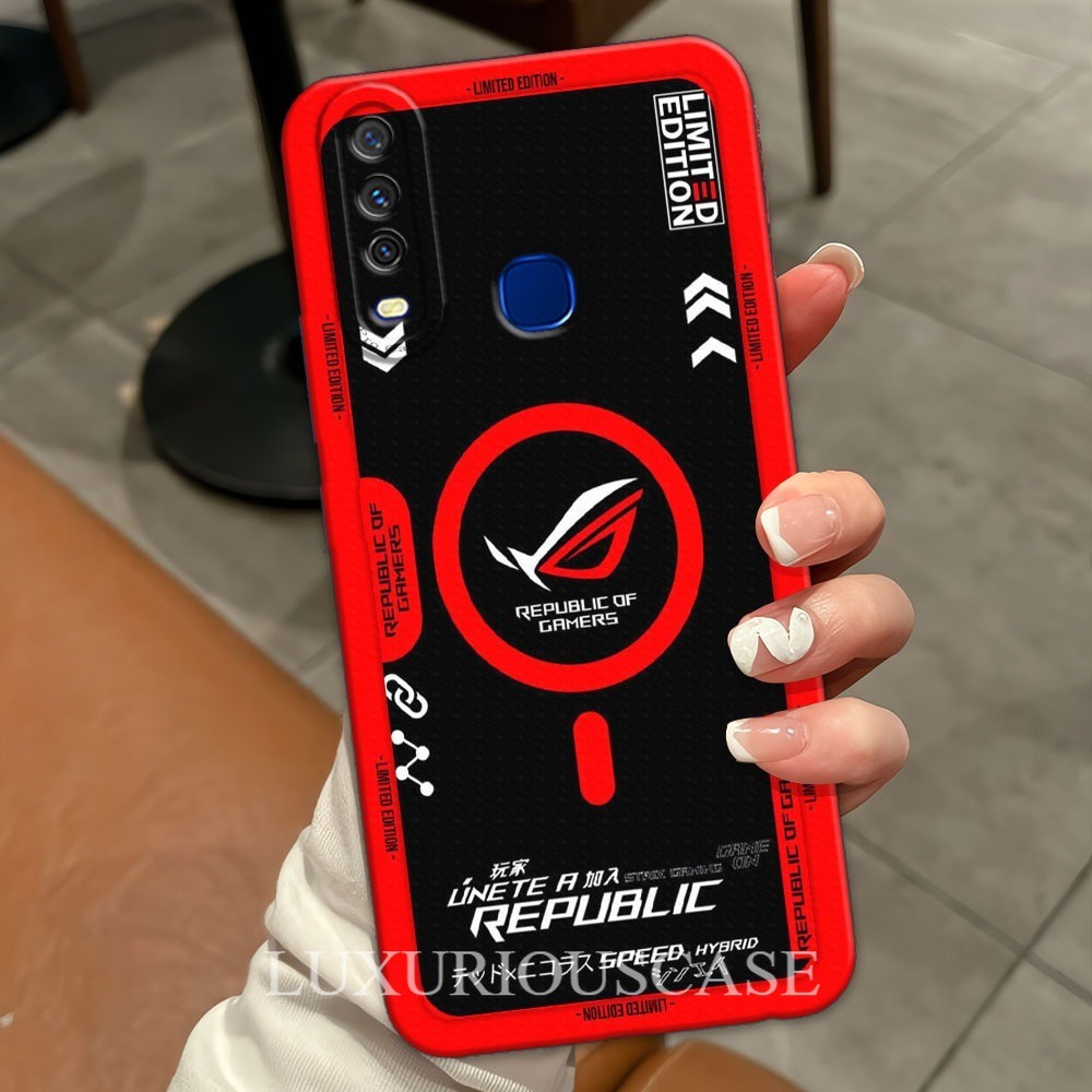 SOFTCASE UNTUK HP VIVO Y11/Y12/Y15/Y17/Y12i MODEL MAGESAFE ROG TERBARU  | BAHAN KARET TEBAL | NYAMAN