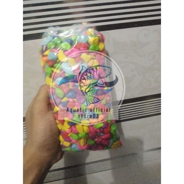 batu warna warni aquarium 1kg / baru warna warni aquascape / batu warna warni / batu taiwan