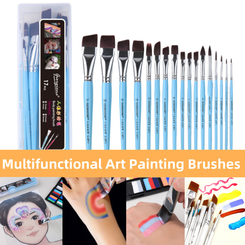 

Multifunctional Art Painting Brushes 7/10/17pcs Tools Sets Artist Watercolor Painting Brushes Face Body Art Paint Brushes Kits