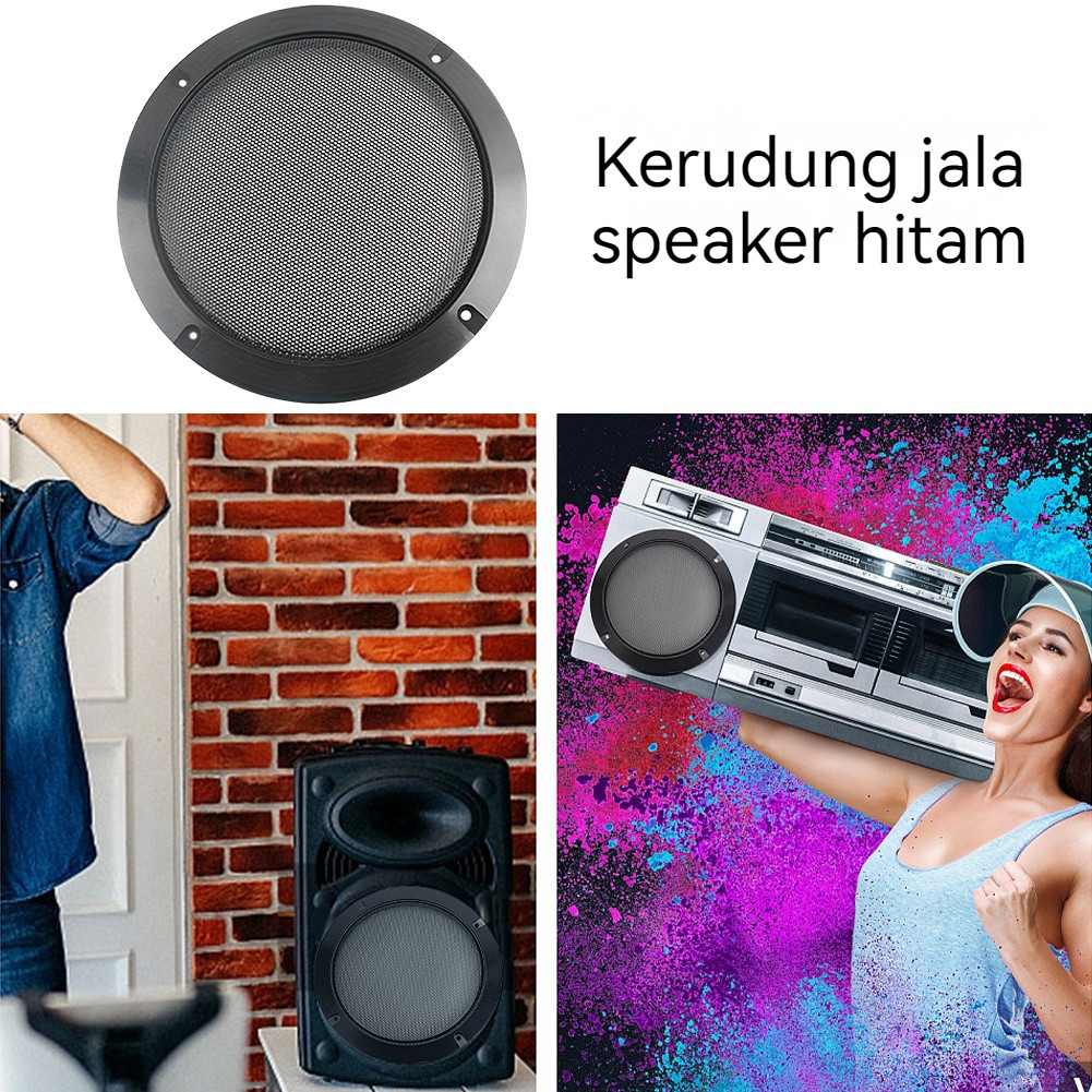 Audio Tutup Grill Speaker Cover Pelindung Speaker Audio Ukuran 6.5 Inch Bahan Metal Mesh Ram Audio S