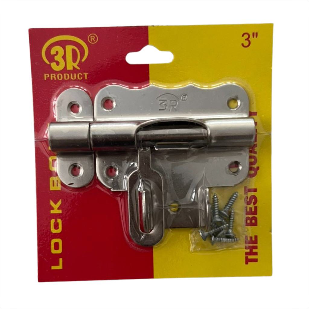 3R Grendel Overval 3 Inch 3" KUNING / Grendel Pintu Tebal 3inch