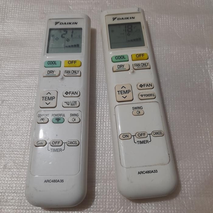 remote ac daikin inverter thailand original ARC480A33