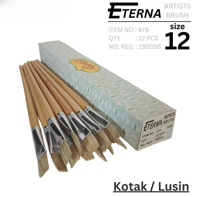 

Kuas Cat Lukis Eterna No 12 Artists Brush Gambar Set per Lusin
