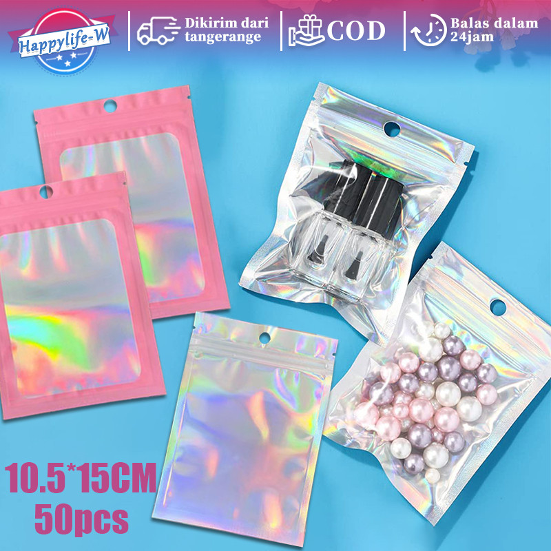 

​​Klip Ziplock Plastik 50pcs Warna Warni Bening Serbaguna Packaging Hadiah Aksesoris