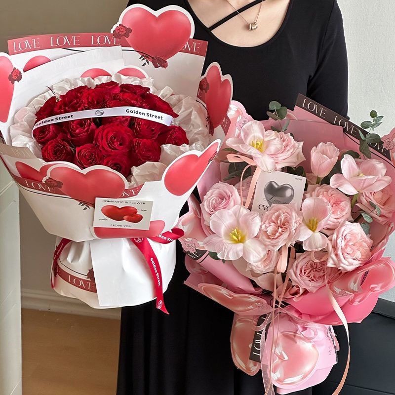 

Flower Wrapping Paper Waterproof Kertas Buket | Kertas Buket Bentuk Confession Ballon