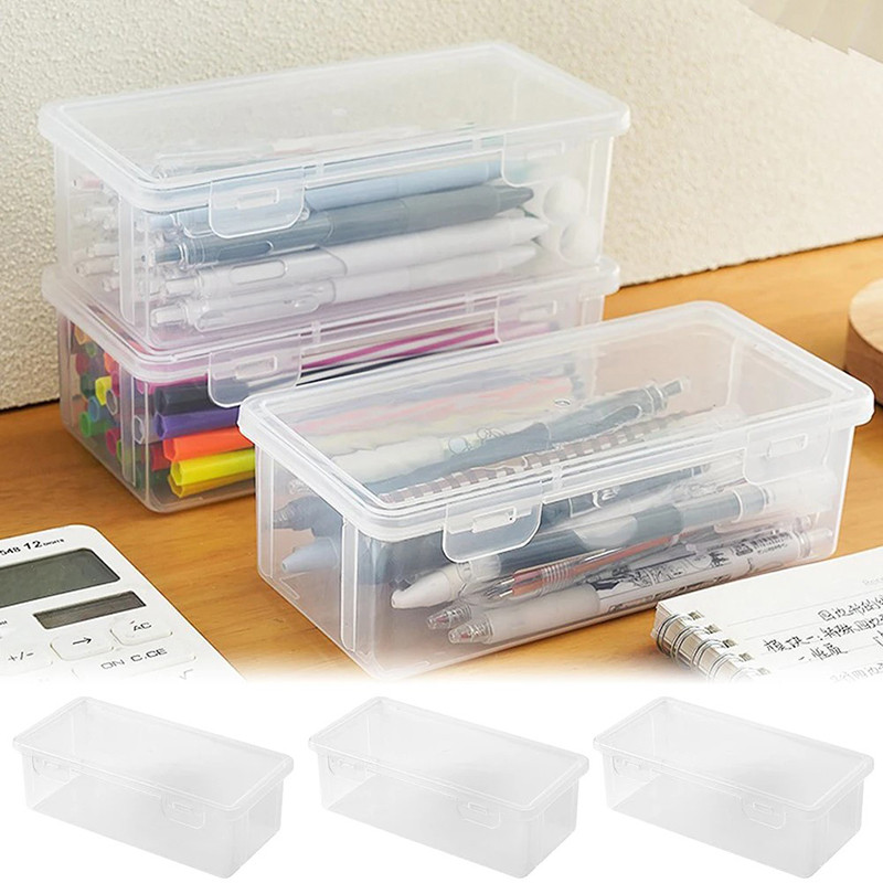 

Transparent Pencil Case Sketch Plastic Pencil Case Storage Case Art Student Pencil Case Large Capacity Tool Box Medicine Storage