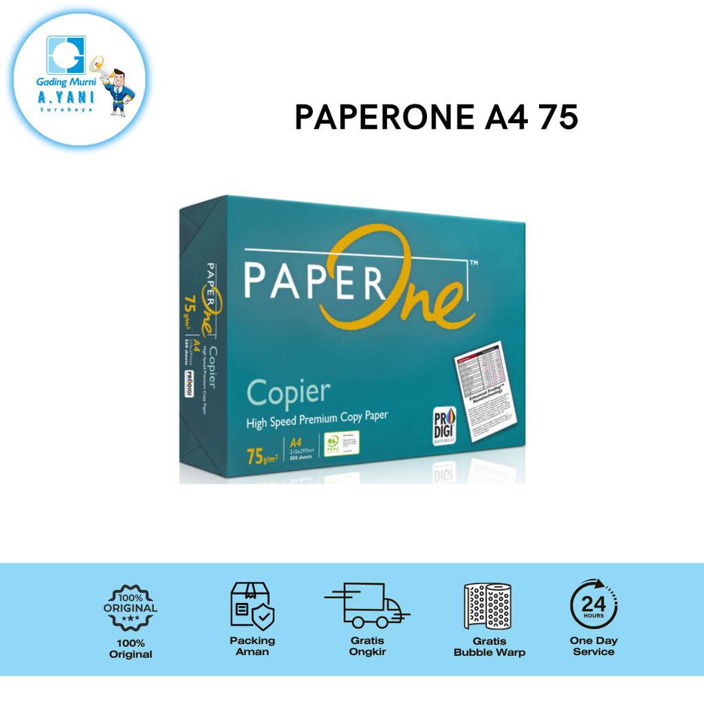 

KERTAS HVS / FOTOCOPY / PRINT PAPERONE A4 75 80 100 Gr /Rim
