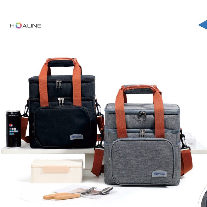 Tas Bekal Bento Makanan Anak 2 Susun Lunch Box Bag TG 04 Alumunium Foil Lunch bag /Cooler Lunch Bag/