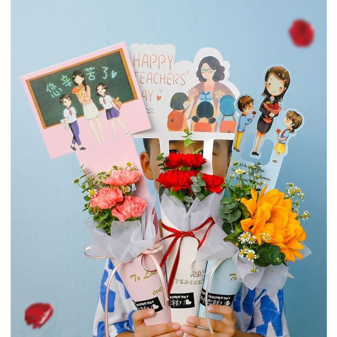 

Kertas Bunga Buket Motif Cone Ice Cream Edisi Hari Guru (hrg per 1 lembar) | Teacher's day