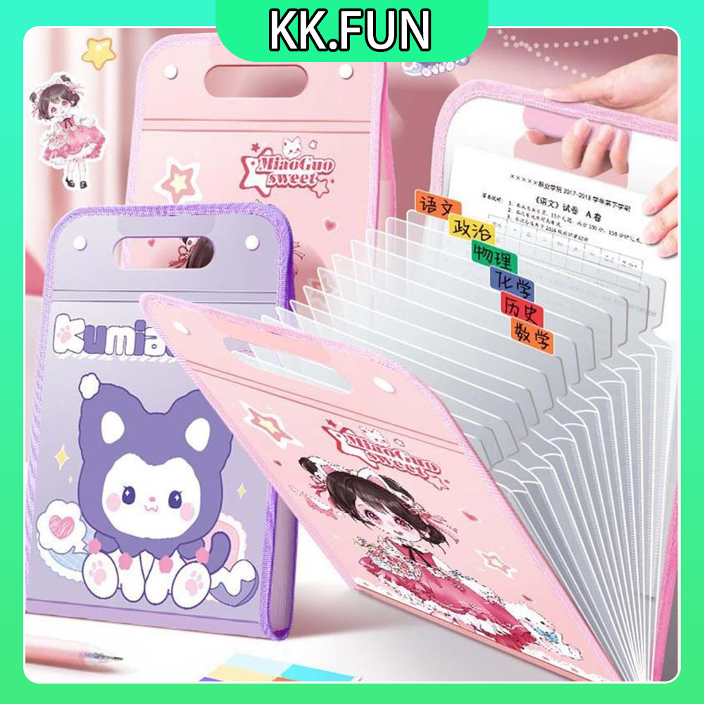

Lucu Kartun File Organizer / Tempat Kertas Ujian / Penyimpanan Berkas / Folder Portable
