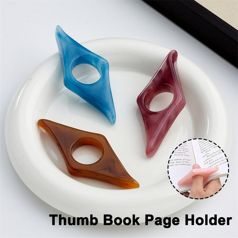 

Thumb Book Page Holder Resin Durable Reading Aid Book Accessories Spreader Convenient Bookmark Thumb Ring Book Opener Holder