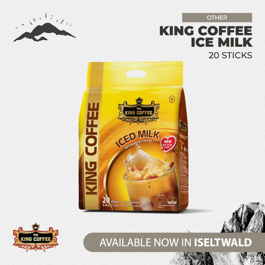 

KOPI SUSU INSTAN IMPORT VIETNAM KING COFFEE ICED MILK 20 STIK