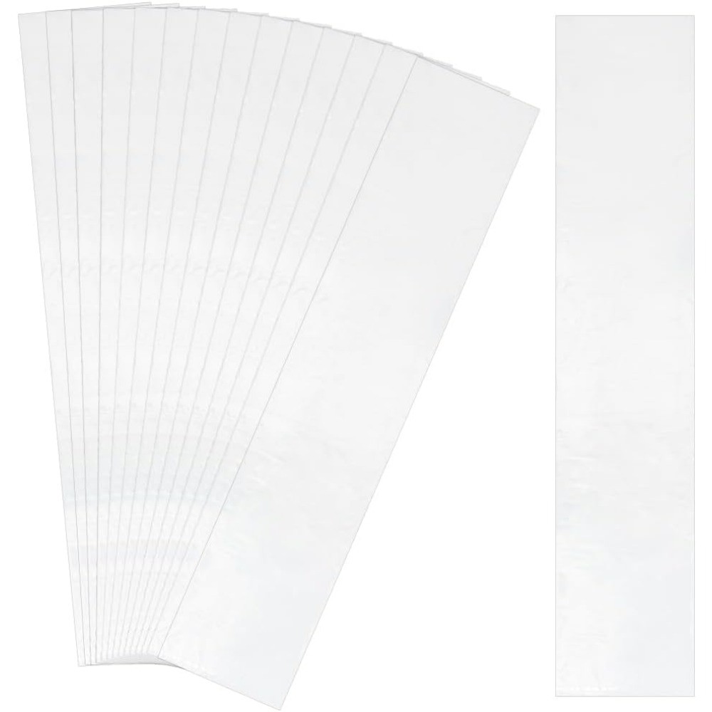 

7.8×39 inch 60 Pack Plastic Poly Bags 2 Mil Tubular Transparent Plastic Poster Tube Flat open long sleeves for Wigs Posters