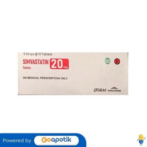Simvastatin 20 Mg Kimia Farma Box 50 Tablet