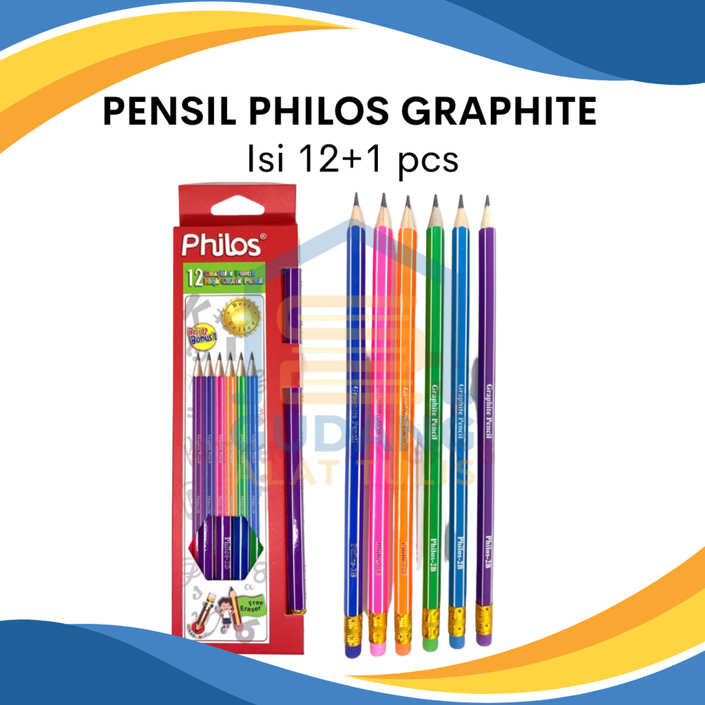 

PENSIL PHILOS GRAPHITE 12PCS BONUS 1PCS!