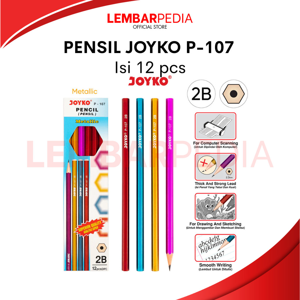 

PENSIL JOYKO METALLIC 2B P-107 1 BOX ISI 12 PCS