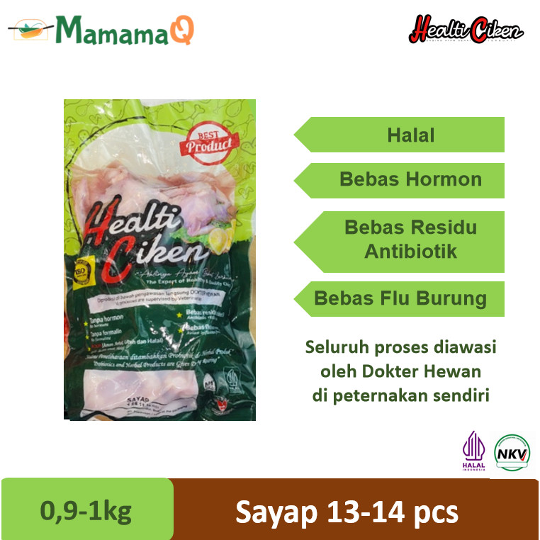 

HEALTI CIKEN HEALTHY CHICKEN Ayam Sehat Probiotik Sayap Halal 0,9-1 kg