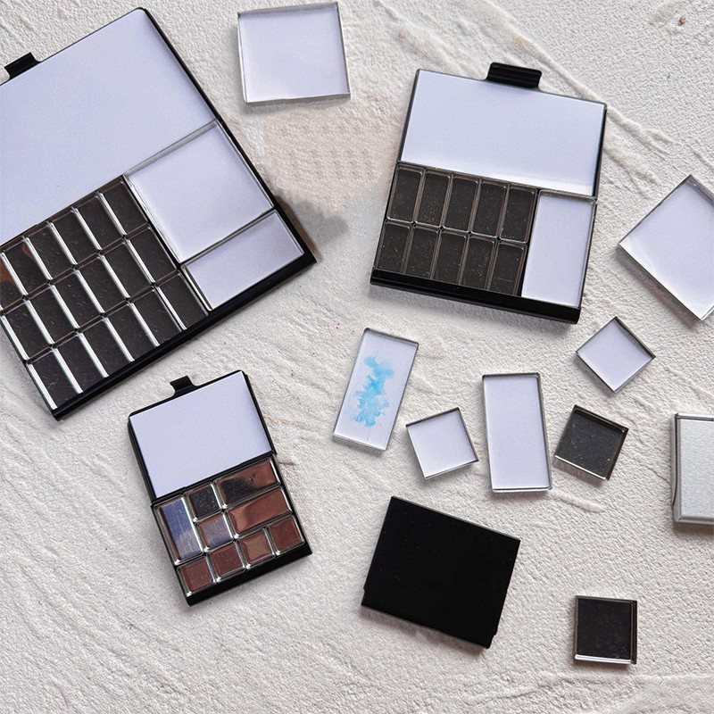 

Watercolor Box Packaging Grid 0.5ml/1ml/2ml For Travel Box Magnetic Aluminum Palette Professional Paint Art Supplies