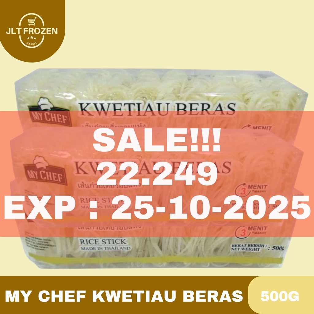 

SALE!!! EXP [25-10-25] My Chef Kwetiau Beras 500g - Rice Stick / Mie Beras Thailand / Kwetiaw Beras