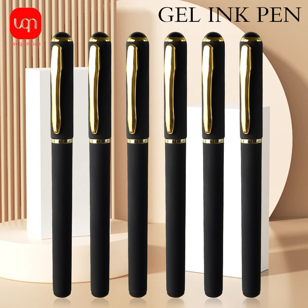 

WQN-3/6/12PCS Simple Matte Black Ballpoint Pen, 0.5mm Tip, Smooth Writing,Black Ink For Office And Student Supplies