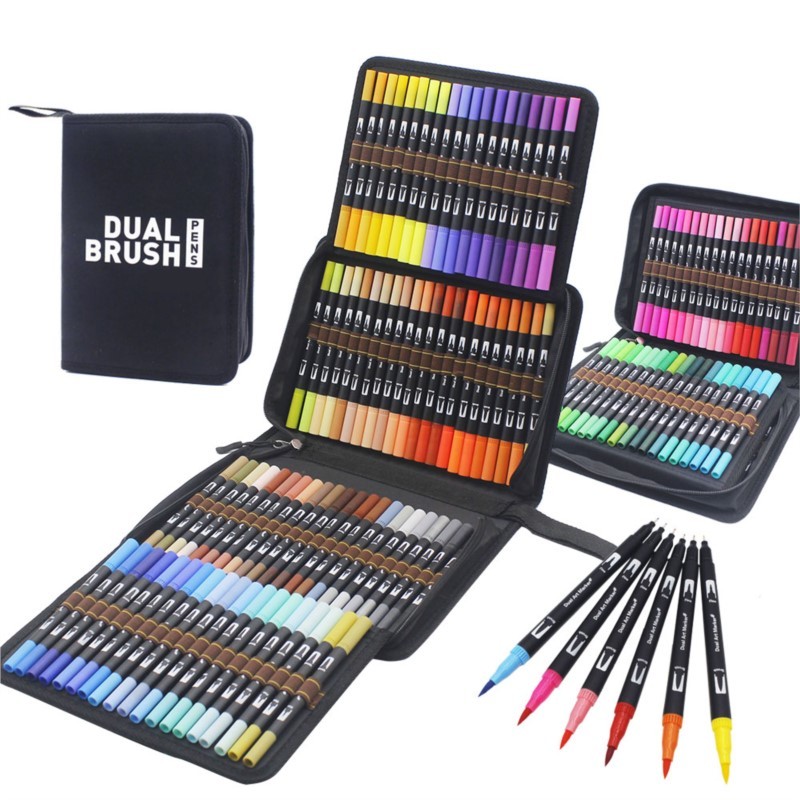 

12/24/36 120 Colors Double Ends Manga Art Brush Pen Set Pencil Watercolor Art Markers Fineliner Calligraphy Pens Art Supplies