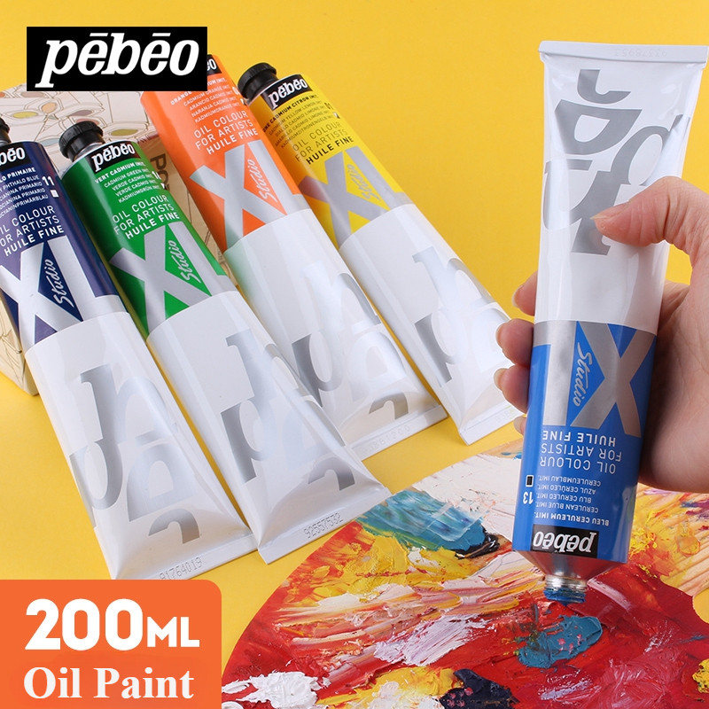

200ml Tube Pebeo Fine XL Oil INTENSIVE OIL COLOUR Bright and Permanent Finish Fade Resistant,Fast-Drying Painting On Paper Wood