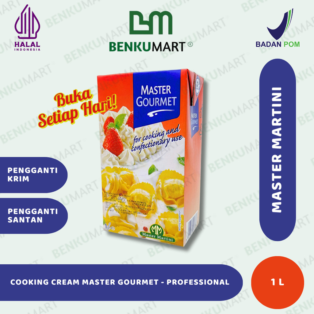 

Master Gourmet Professional Cooking Cream (1 Liter) | Master Martini | Krim Masak Master Gourmet PROFESSIONAL